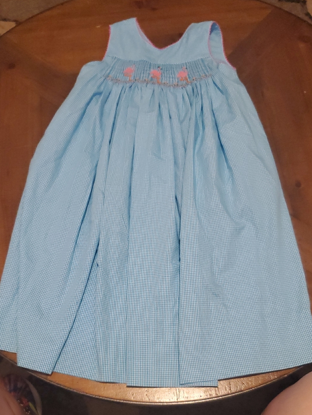 Light Blue Smocked Girls' Casual Dress